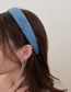 Fashion Dark Blue Plaid Fabric Check Wide-brimmed Headband