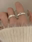 Fashion Silver Alloy Diamond Heart Open Ring