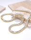 Fashion White Copper Inlaid Zirconium Tennis Chain Necklace