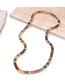 Fashion Color Copper Inlaid Zirconium Tennis Chain Necklace