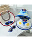 Fashion Ultraman Empty Hat - Royal Blue (ordinary) Cotton Polyester Printed Hollow Sun Hat