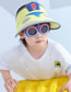 Fashion Ultraman Empty Hat - White (glasses) Cotton Polyester Printed Empty Sun Hat + Sunglasses Set