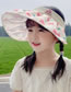 Fashion Strawberry Bear Shell Hat - Beige Cotton Polyester Printed Hollow Sun Hat