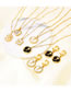 Fashion Round Medal Rose Suit Black Titanium Steel Round Shell Rose Necklace Earrings Set
