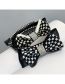 Fashion Black Rice Checkerboard Fabric Diamond Check Bow Headband
