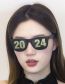 Fashion Black Pinhole Glasses Abs Digital New Year Glasses