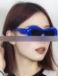 Fashion Blue Plastic One Piece Sunglasses