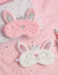 Fashion Pink Cartoon Plush Rabbit Ears Eye Mask