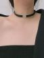 Fashion Black Alloy Geometric Leather Necklace