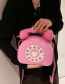 Fashion Rose Red Pu Phone Messenger Handbag