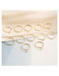 Fashion Base Color Alloy Diamond Geometric Ring Set