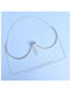 Fashion Silver Geometric Rhinestone Heart Body Chain