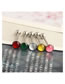 Fashion Single Red Stainless Steel Thread Magic Color Straight Rod Puncture Tongue Nail