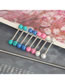 Fashion White Single Stainless Steel Multi-color Loose Straight Rod Piercing Tongue Nail