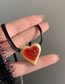 Fashion Black Alloy Geometric Heart Necklace