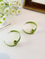Fashion Pair Of Green Stud Earrings Metal Geometric Spiral Stud Earrings