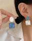 Fashion A Pair Of Ear Clips (triangular Clips) Irregular Water Ripple Contrast Color Ear Clip Earrings