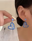 Fashion A Pair Of Ear Clips (triangular Clips) Alloy Diamond Heart Ear Clip Earrings