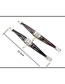 Fashion Black Alloy Herringbone Letter Plate Multilayer Leather Bracelet