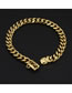 Fashion 15mm Gold 20 Inches/51cm Titanium Steel Geometric Chain Dog Chain
