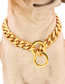 Fashion Gold + Silver (two-color) 32 Inches (recommended Dog Neck 28 Inches) Titanium Steel Geometric Chain Dog Chain