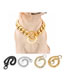 Fashion Gold + Silver (two-color) 28 Inches (recommended Dog Neck 24 Inches) Titanium Steel Geometric Chain Dog Chain
