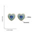 Fashion White Alloy Diamond Drip Oil Heart Stud Earrings
