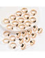 Fashion Golden L Alloy Dripping Oil 26 Letter Open Ring