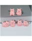 Fashion Laughing Pig Resin Piggy Keychain