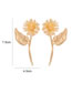 Fashion Gold Necklace Alloy Flower Necklace