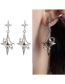 Fashion Silver Alloy Diamond Star Stud Earrings