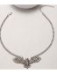 Fashion Silver Metal Geometric Owl Necklace