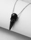 Fashion Black Plastic Raven Head Necklace