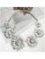 Fashion Silver Alloy Flower Necklace