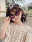 Fashion Wisteria Color + Black Frame Pc Bear Round Frame Sunglasses