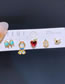Fashion Snow White Zirconia Apple Bow Princess Earrings Set In Copper