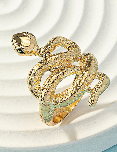 Fashion Gold Alloy Geometric Snake Ring