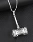 Fashion Silver Titanium Geometric Hammer Necklace