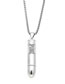 Fashion Silver Titanium Geometric Bullet Necklace
