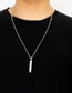 Fashion Silver Titanium Geometric Bullet Necklace