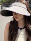 Fashion Temperament Gray Large Brim Upf50+ Acrylic Large Brim Hollow Top Sun Hat
