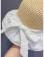 Fashion White Straw Big Brim Bow Sun Hat