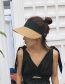 Fashion Grey Empty Straw Sun Hat With Large Brim
