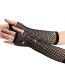 Fashion Black Nylon Diamond-studded Fishnet Gloves