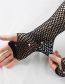 Fashion Black Nylon Diamond-studded Fishnet Gloves