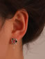 Fashion Silver Alloy Diamond Heart Stud Earrings