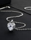 Fashion 3# Alloy Diamond Heart Stud Earrings