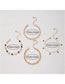 Fashion Gold Alloy Diamond Geometric Chain Butterfly Bracelet Set