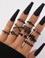Fashion 3# Alloy Spray Painted Snake Palm Pentagram Ring Set