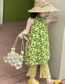 Fashion Transparent Yellow Flower Pvc Flower Mesh Beam Tote Bag